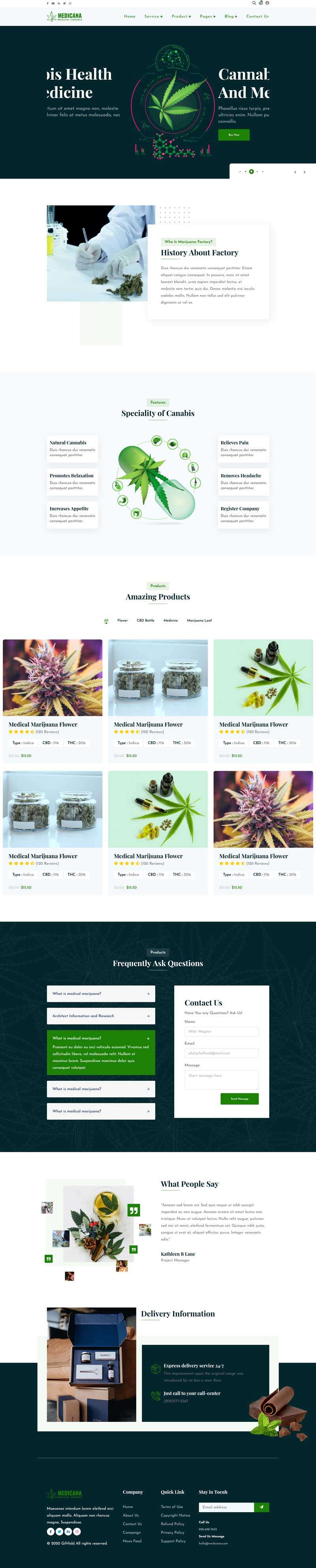 医疗化学生物科技企业官网html模板